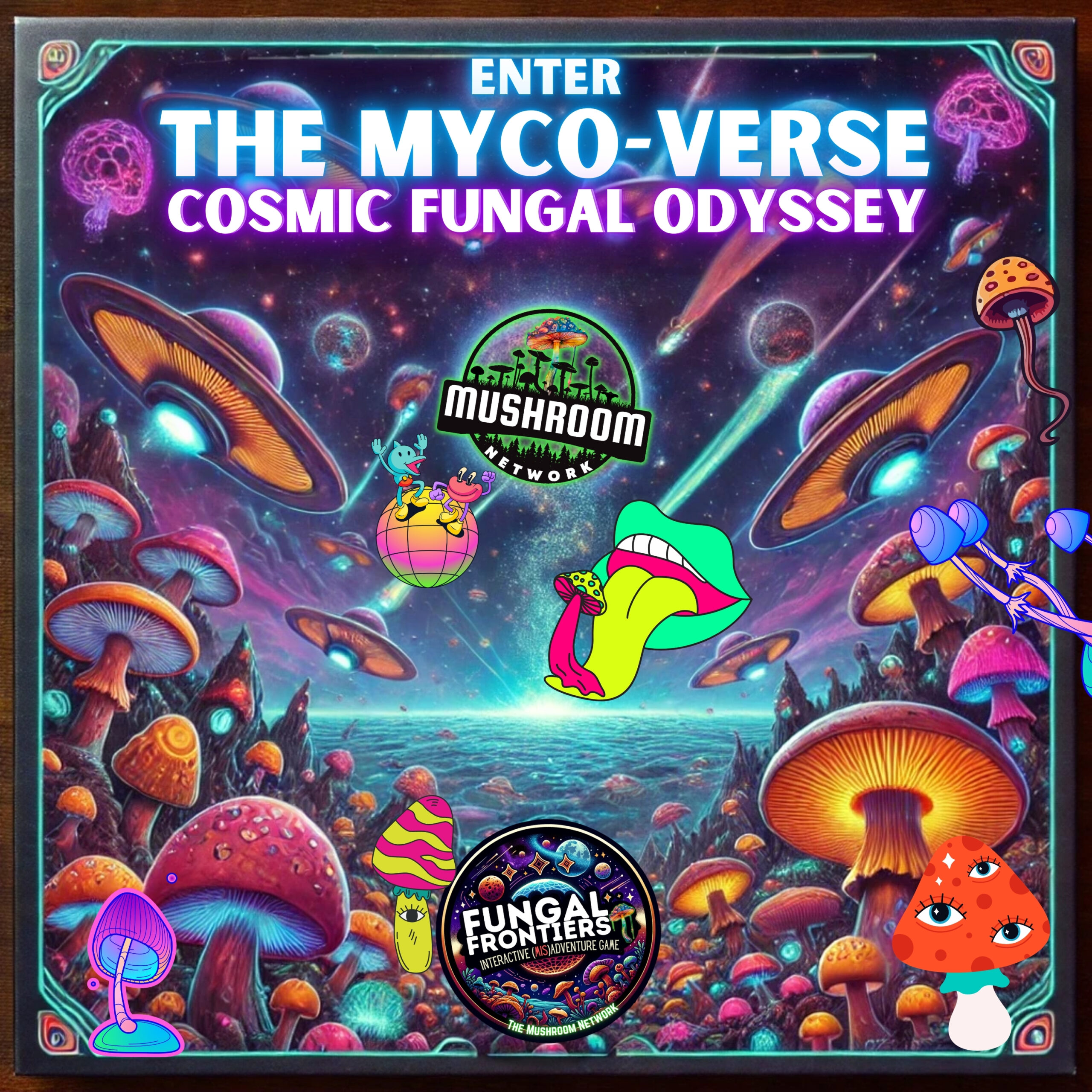 Enter The Myco-Verse (Cosmic Fungal Odyssey) Cover Art